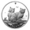 Isle of Man 2003 1 Crown Silver Proof Balinese Cat