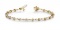 14K YELLOW GOLD 1 CTW G-H SI2/SI3 ALTERNATING DIAMOND DROP BRACELET