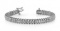 14K WHITE GOLD 3 CTW G-H SI2/SI3 TRIPLE ILLUSION DIAMOND BRACELET