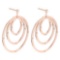 Certified Gold MADE IN ITALY Styles Hangning Stud Earrings For beautiful ladies 14k Rose Gold MADE I