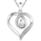 0.37 CARAT PINK AMETHYST & CZ 14KT SOLID WHITE GOLD PENDANT