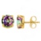 1.49 CT MYSTIC QUARTZ 10KT SOLID YELLOW GOLD EARRING