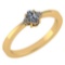 Certified 0.24 CTW Smoky Quarzt And Diamond 14k Yellow Gold Halo Ring