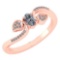 Certified 0.28 CTW Diamond 14k Rose Gold Halo Ring