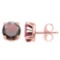 2.39 CT GARNET 10KT SOLID ROSE GOLD EARRING