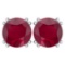 Certified 6.00 Ctw Genuine Ruby 14K White Gold Stud Earrings Made In USA