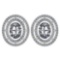 Certified 3.12 CTW Diamond 14k White Gold Halo Stud Earrings