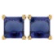 Certified 6.00Ctw Genuine Blue Sapphire 14K Yellow Gold Stud Earrings Made In USA
