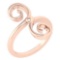 Certified Gold MADE IN ITALY Styles Ring For beautiful ladies 14k Rose Gold MADE IN ITALY