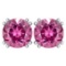 Certified 6.00 Ctw Genuine Pink Tourmaline 14K White Gold Stud Earrings Made In USA
