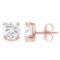 1.76 CT WHITE TOPAZ 10KT SOLID ROSE GOLD EARRING