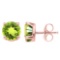 1.82 CT PERIDOT 10KT SOLID ROSE GOLD EARRING