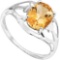 1.35 CT DARK CITRINE 10KT SOLID WHITE GOLD RING