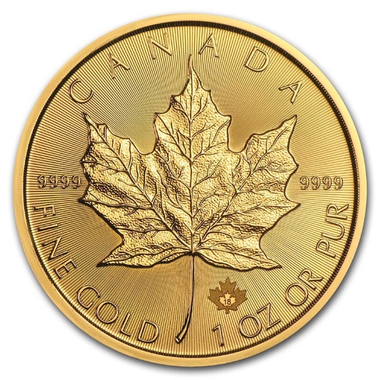 2018 1 oz Canadian Gold Maple Leaf Uncirculated