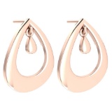 Certified Gold MADE IN ITALY Styles Stud Earrings For beautiful ladies 14k Rose Gold MADE IN ITALY