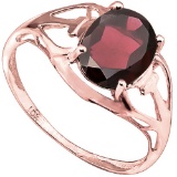 2.06 CT REDDISH GARNET 10KT SOLID RED GOLD RING