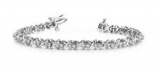 14K WHITE GOLD 1 CTW G-H SI2/SI3 DOUBLE DIAMOND X LINK BRACELET