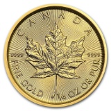 2018 1/4 oz Canadian Gold Maple Leaf Uncirculated