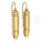 Gold Bullet Wire Hook Earrings 18k Yellow Gold MADE IN ITALY