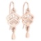 Gold Wire Hook Earrings 18k Rose Gold MADE IN ITALY