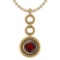 Certified 6.84 Ctw Garnet Necklace For womens New Expressions of Love collection 14K Yellow Gold