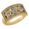 Certified 0.72 Ctw Diamond Wedding/Engagement Style 14K Yellow Gold Halo Ring (SI2/I1)