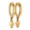 Skull Gold Hoop Earrings 18k Yellow Gold MADE IN ITALY