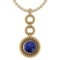 Certified 6.84 Ctw Blue Sapphire Necklace For womens New Expressions of Love collection 14K Yellow G