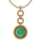Certified 6.84 Ctw Emerald Necklace For womens New Expressions of Love collection 14K Yellow Gold