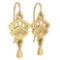 Gold Wire Hook Earrings 18k Yellow Gold MADE IN ITALY