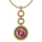 Certified 6.84 Ctw Pink Tourmaline Necklace For womens New Expressions of Love collection 14K Yellow