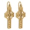 Holy Cross Special Wire Hook Earrings 18k Yellow Gold MADE IN ITALY