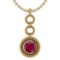 Certified 6.84 Ctw Ruby Necklace For womens New Expressions of Love collection 14K Yellow Gold