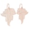 Gold Leaf Style Wire Hook Earrings 18k Rose Gold MADE IN ITALY