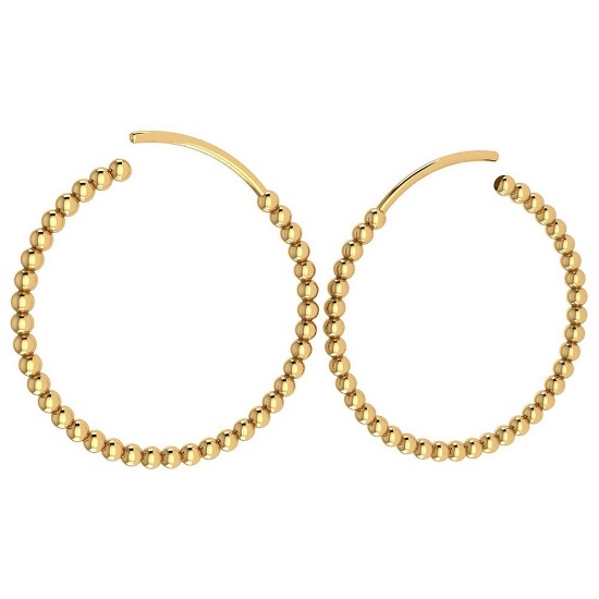 Gold Hoop Earrings 18k Yellow Gold MADE IN ITALY