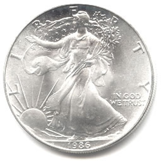 1986 1 oz Silver American Eagle BU