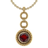 Certified 6.84 Ctw Garnet Necklace For womens New Expressions of Love collection 14K Yellow Gold