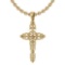 Gold Cross Pendant 14K Yellow Gold Made In Italy