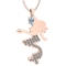 Certified 1.00 Ctw Aquamarine And Diamond Necklace For womens New Expressions nautical collection 14