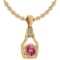 Certified 1.36 Ctw Pink Tourmaline And Diamond bottle Necklace For womens New Expressions Love colle