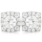 EXQUISITE 2 2/3 CTW (28 PCS) FLAWLESS CREATED DIAMOND .925 STERLING SILVER EARRINGS