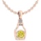 Certified 1.36 Ctw Treated Fancy Yellow Diamond And White Diamond bottle Necklace For womens New Exp