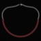 Certified 12.50 Ctw Garnet Emerlad Cut Shape Necklace For womens 21st Century New collection 14K Whi