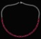 Certified 12.50 Ctw Ruby Pear Shape Necklace For womens 21st Century New collection 14K White Gold