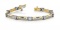 14K TWO TONE GOLD 3 CTW G-H VS2/SI1 CLASSIC CHANNEL FRAME BRACELET