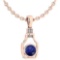 Certified 1.36 Ctw Blue Sapphire And Diamond bottle Necklace For womens New Expressions Love collect