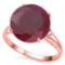 7.13 CTW GENUINE RUBY & GENUINE DIAMOND (2 PCS) 10KT SOLID RED GOLD RING