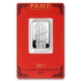 PAMP Suisse Silver Bar 10 Gram - 2013 Snake Design