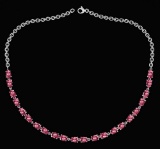 Certified 12.50 Ctw Pink Tourmaline Pear Shape Necklace For womens 21st Century New collection 14K W