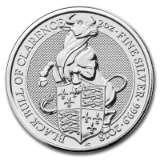 2018 2 oz British Silver Queen?s Beast Black Bull Coin (BU)